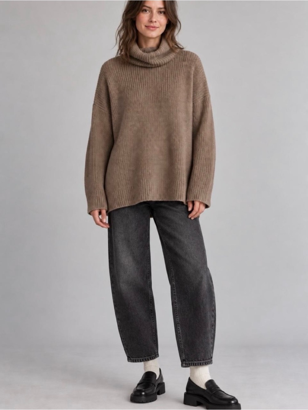 100% Organic Wool Knit Sweater Oversized Medium NWT Art Fusion Copenhagen